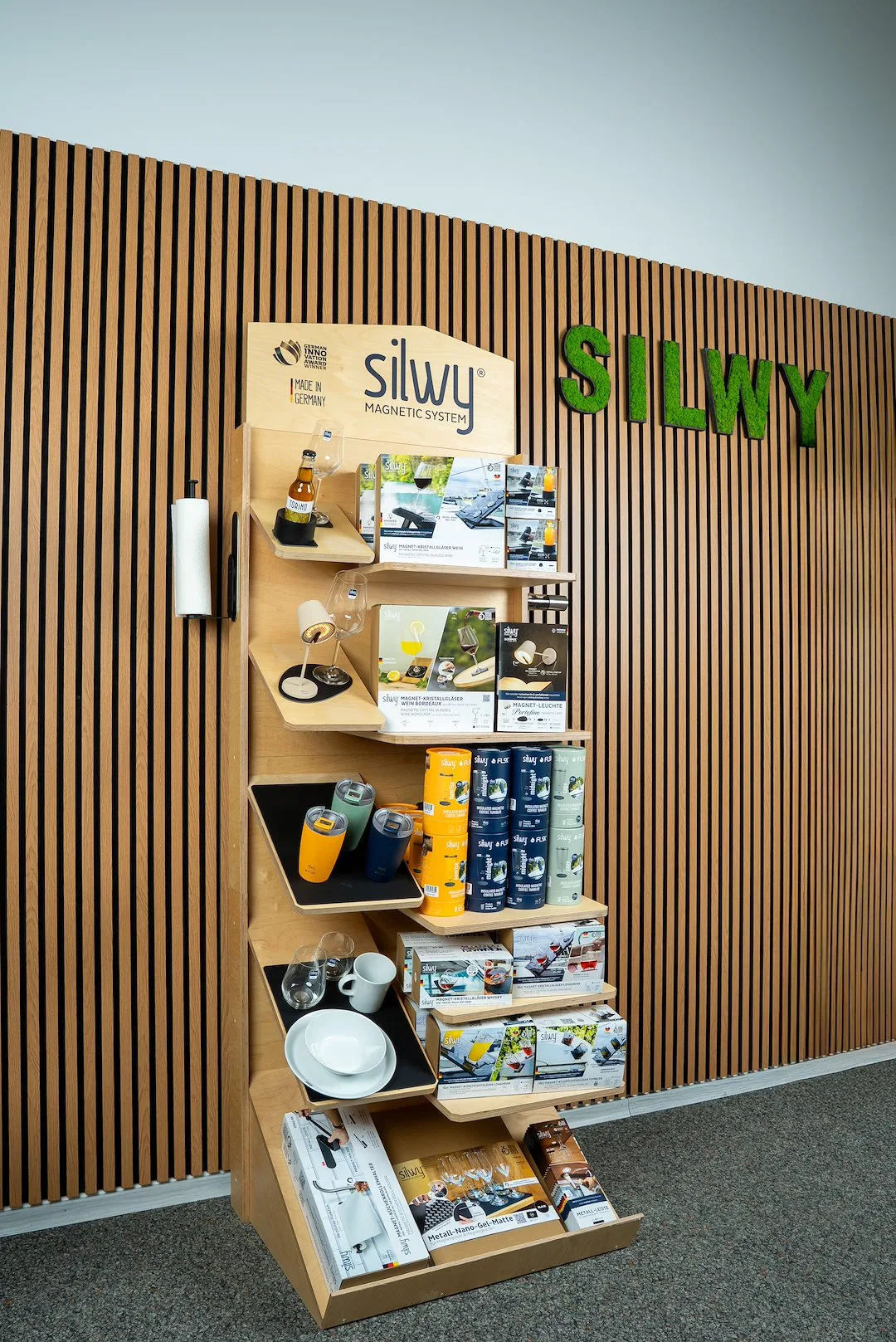POS-LA-1 – SILWY MAGNET Point Of Purchase Display, Silwy Products Wooden 23.62 Inch Length x 23.62 Inch Width x 86.61...
